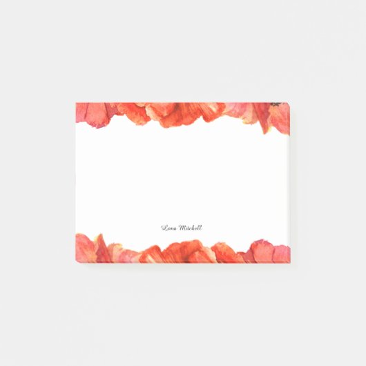 Waterverf rode papaver post-it® notes (Voorkant)