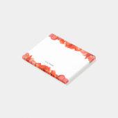 Waterverf rode papaver post-it® notes (Schuin)