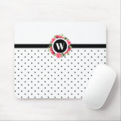 Waterverf Rode papaver Roses Floral Monogram Muismat (Met muis)