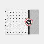 Waterverf Rode papaver roze rozen cirkelspier Warm Fleece Deken (Voorkant (Horizontaal))