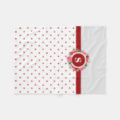 Waterverf Rode papaver roze rozen cirkelspier Warm Fleece Deken (Voorkant (Horizontaal))