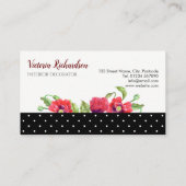 Waterverf Rode papaver Visitekaartje (Achterkant)