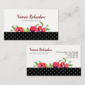 Waterverf Rode papaver Visitekaartje (Voorkant / Achterkant)