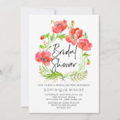 Waterverf Rode papaver WreatinVrijgezellenfeest Kaart (Voorkant)