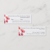 *~* Waterverf Rode papaverbloem Moderne bloem Mini Visitekaartje (Voorkant / Achterkant)