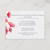 *~* Waterverf Rode papaverbloem Moderne bloem Visitekaartje (Achterkant)