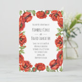 Waterverf Rode papaverbloemen 2 Kaart (Staand voorkant)