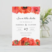 Waterverf Rode papies Sla de datum op Kaart (Staand voorkant)