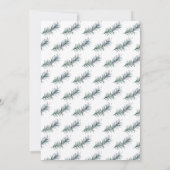 Waterverf Rode Poinsettia Kerstfeest Kaart (Achterkant)