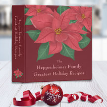 Waterverf Rode Poinsettias Familie Vakantie Recept