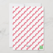 Waterverf Rode Polka Dot Bow Monogram Krans Partij Feestdagenkaart (Achterkant)