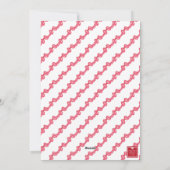 Waterverf Rode Polka Dot Bow Swag Kerstfoto Feestdagenkaart (Achterkant)