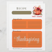 Waterverf Rode Pompoen Thanksgiving multomap pagin (Voorkant / Achterkant)