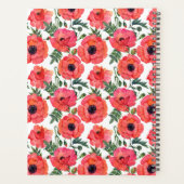 Waterverf Rode poppups wekelijks en maandelijks Planner (Achterkant)