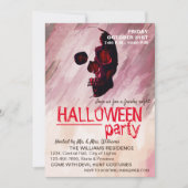 Waterverf Rode rode gekleurde halloween Art Kaart (Voorkant)