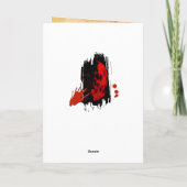 Waterverf Rode rode gekleurde halloween  kunst Kaart (Achterkant)