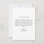 Waterverf Rode Rose Bloemen Bruiloft Bedankkaart (Achterkant)