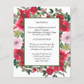 Waterverf Rode Rose Bloemen Bruiloft Behuizing Kaa (Voorkant)