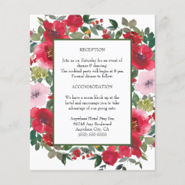 Waterverf Rode Rose Bloemen Bruiloft Behuizing Kaa