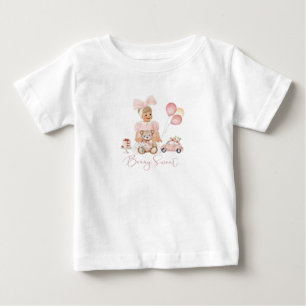Waterverf Rode roze aardbeien meisje bes T-shirt