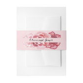 Waterverf rode roze roze band uitnodigingen wikkel (Voorkant Voorbeeld)