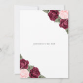 Waterverf Rode Roze Rozen Foto Memorial Service Kaart (Achterkant)
