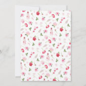 Waterverf Rode roze rozen gouden Lijst bruiloft Kaart (Achterkant)