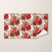 Waterverf rode rozen bad handdoek (Handdoek)