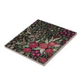 Waterverf rode rozen bloemen kleine florgroen le tegeltje (Zijkant)