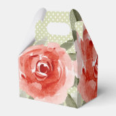 Waterverf Rode Rozen Bloemengavel Bedankdoosjes (Achterkant)