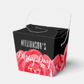 Waterverf Rode rozen Floral Derby Day Bedankdoosjes (Voorkant Zijde)