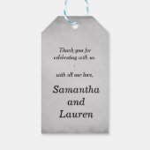 Waterverf rode rozen  Gothic bruiloft Cadeaulabel (Achterkant)