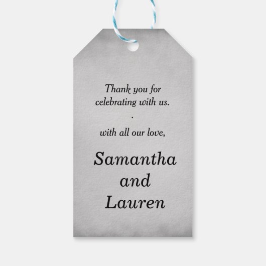 Waterverf rode rozen  Gothic bruiloft Cadeaulabel (Achterkant)