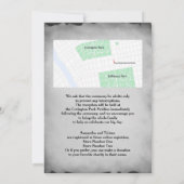 Waterverf rode rozen ingelijst Gothic bruiloft Kaart (Achterkant)