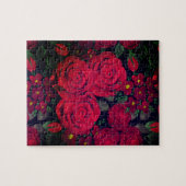 Waterverf, rode rozen, legpuzzel (Horizontaal)
