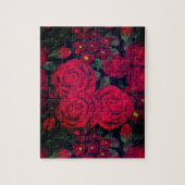 Waterverf, rode rozen, legpuzzel (Verticaal)