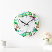 Waterverf rode Rozen op blond hout Grote Klok (Huis)