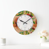 Waterverf rode Rozen op blond hout Grote Klok (Huis)