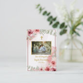 Waterverf rode rozen orthodox bruiloft gebed Kaart Plaatskaartje (Staand voorkant)