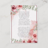 Waterverf rode rozen orthodox bruiloft gebed Kaart Plaatskaartje (Achterkant)