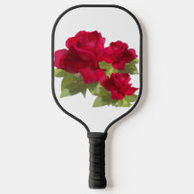 Waterverf Rode Rozen Pickleball Paddle