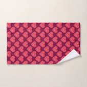 Waterverf rode ruby hartslag gedenkdag bad handdoek (Handdoek)