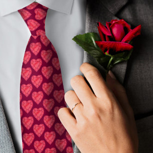 Waterverf rode ruby hartslag gemstone stropdas