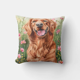 Waterverf Rode Setter Hond Home Decor Kussen