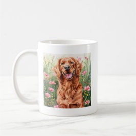 Waterverf Rode Setter Hond Koffie Cup Gift Koffiemok