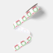 Waterverf Rode Stip Lint Kerstkrans (Achterkant)