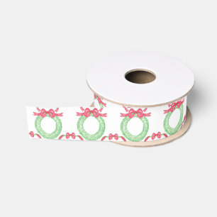 Waterverf Rode Stip Lint Kerstkrans