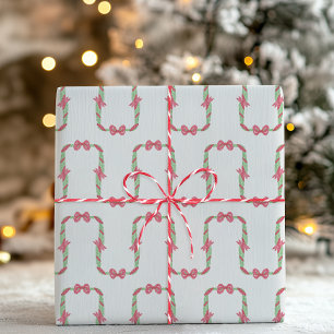 Waterverf Rode Stip Lint Kerstmis Cadeaupapier