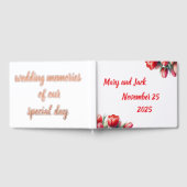 Waterverf rode tulp bruiloft Folie Guestbook Gastenboek (Volledig)