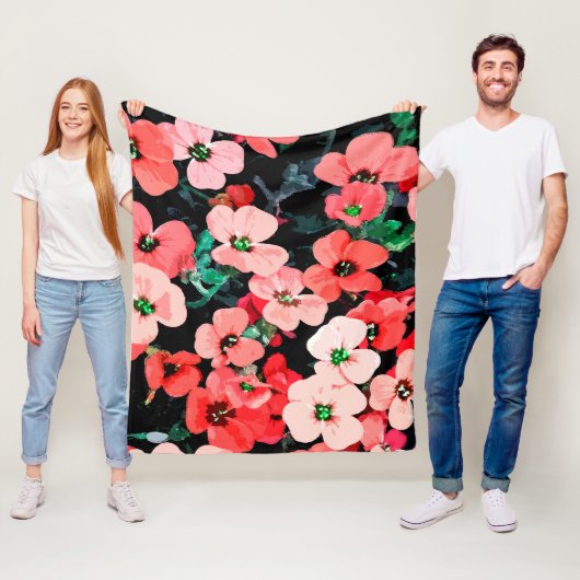 Waterverf rode ventilator fleece deken (In situ)